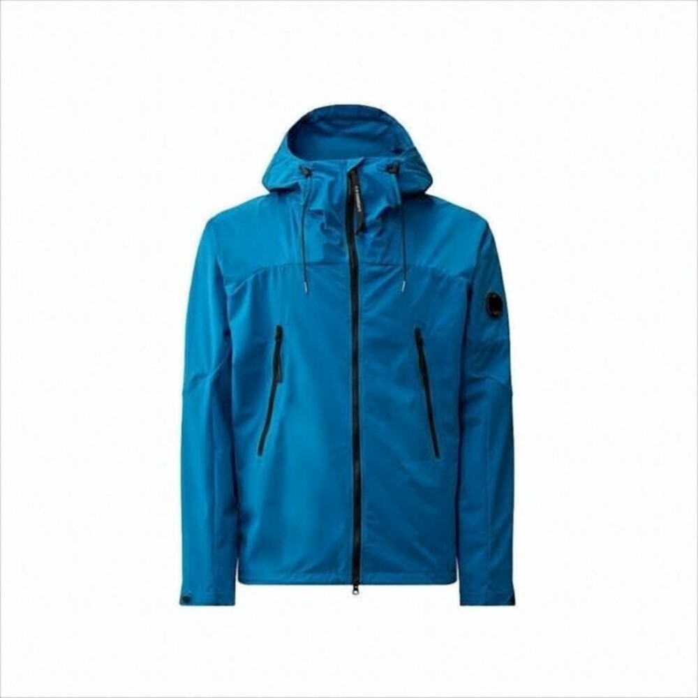 C.P. Company Lightweight Blue Zip-Front Jacket With Adjustable Hood - NWT